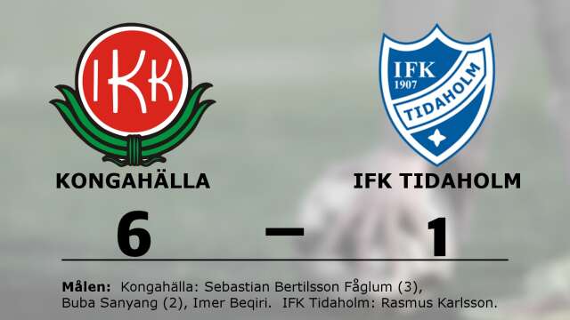 IK Kongahälla vann mot IFK Tidaholm
