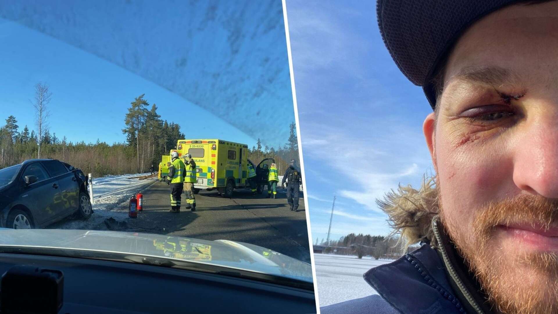 Håkan Svennelings egna bilder efter olyckan utanför Mora i måndags.