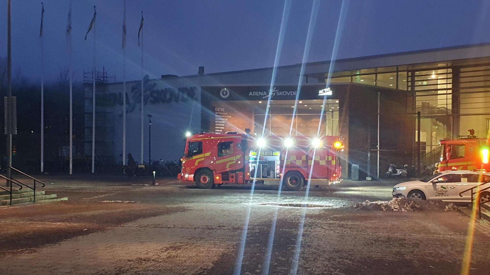 Räddningstjänsten larmades till Arena Skövde på måndagseftermiddagen.