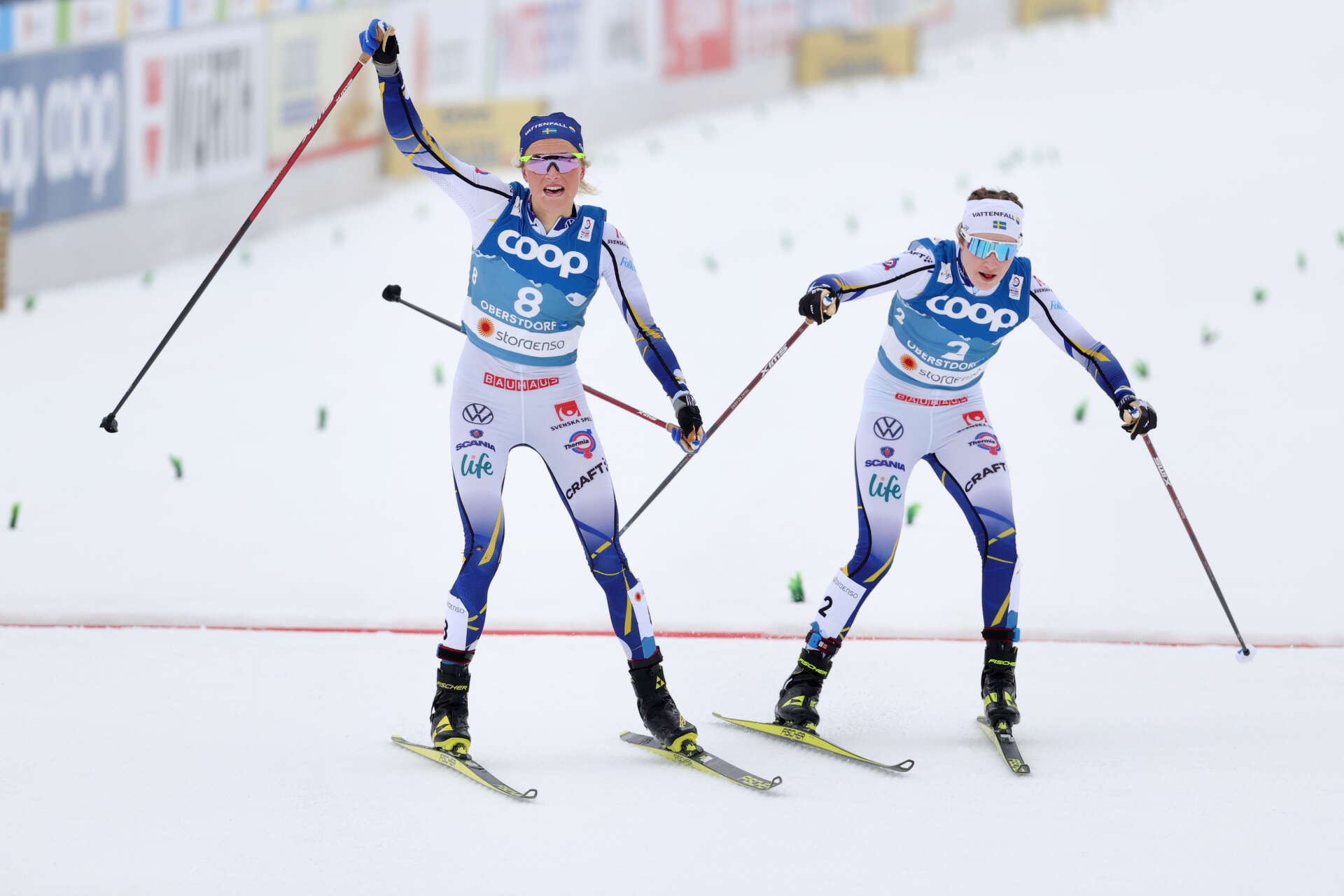 Frida Karlsson och Ebba Andersson gick in som tvåa och trea.