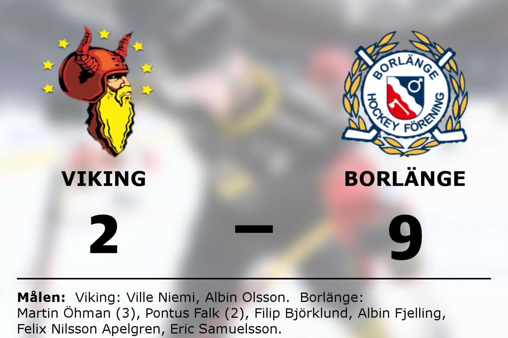 Viking HC förlorade mot Borlänge HF