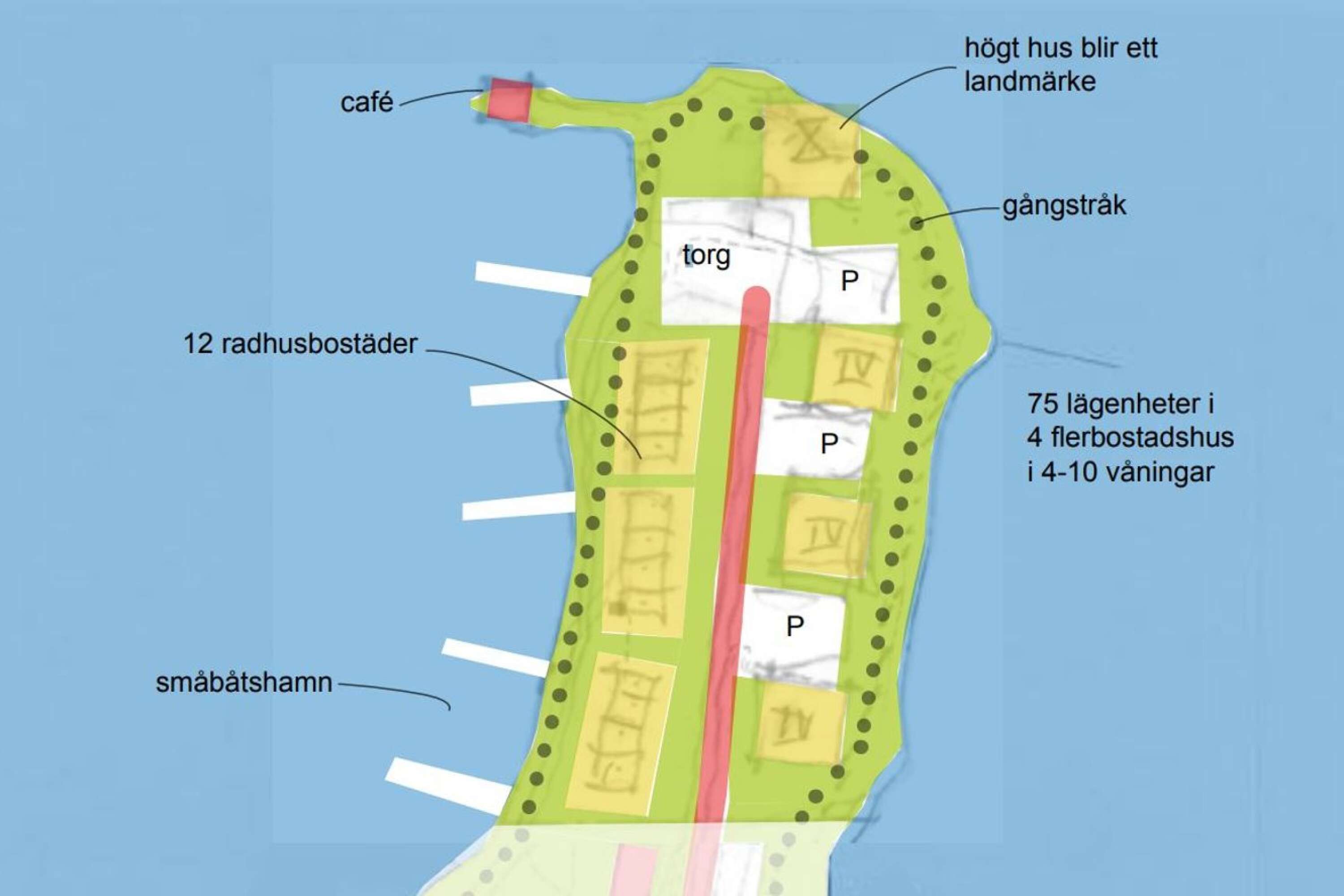 Så här ser Kils kommuns plan ut för Hannäsudden.