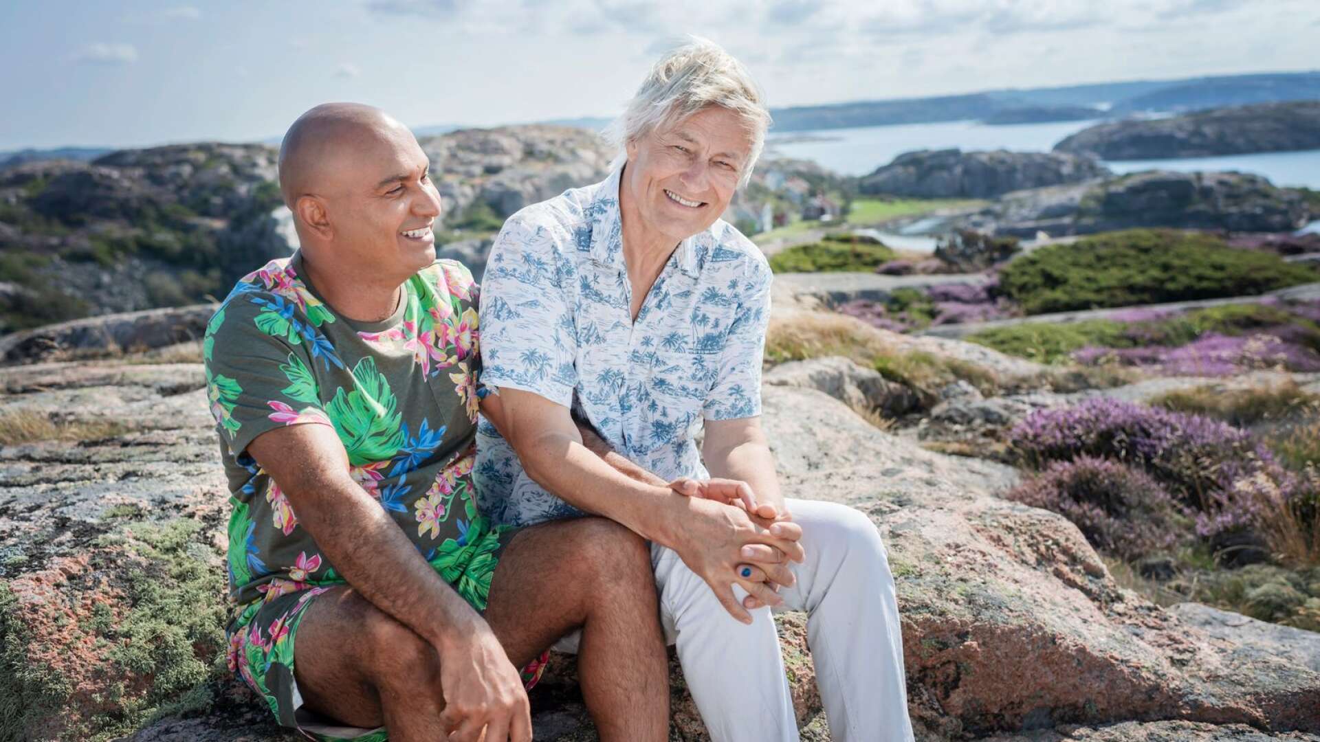 Junior och Lars Lerin är båda med i nya programmet Lerins sommarö, som sänds i SVT i höst.