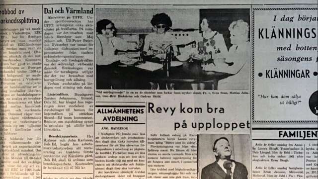 Mycket skratt då det spelades lokalrevy i Åmål. I januari för 50 år sedan gick revyn &quot;Bättre sent än aldrig&quot; på Karlbergsteatern.