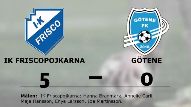 IK Frisco vann mot Götene FK