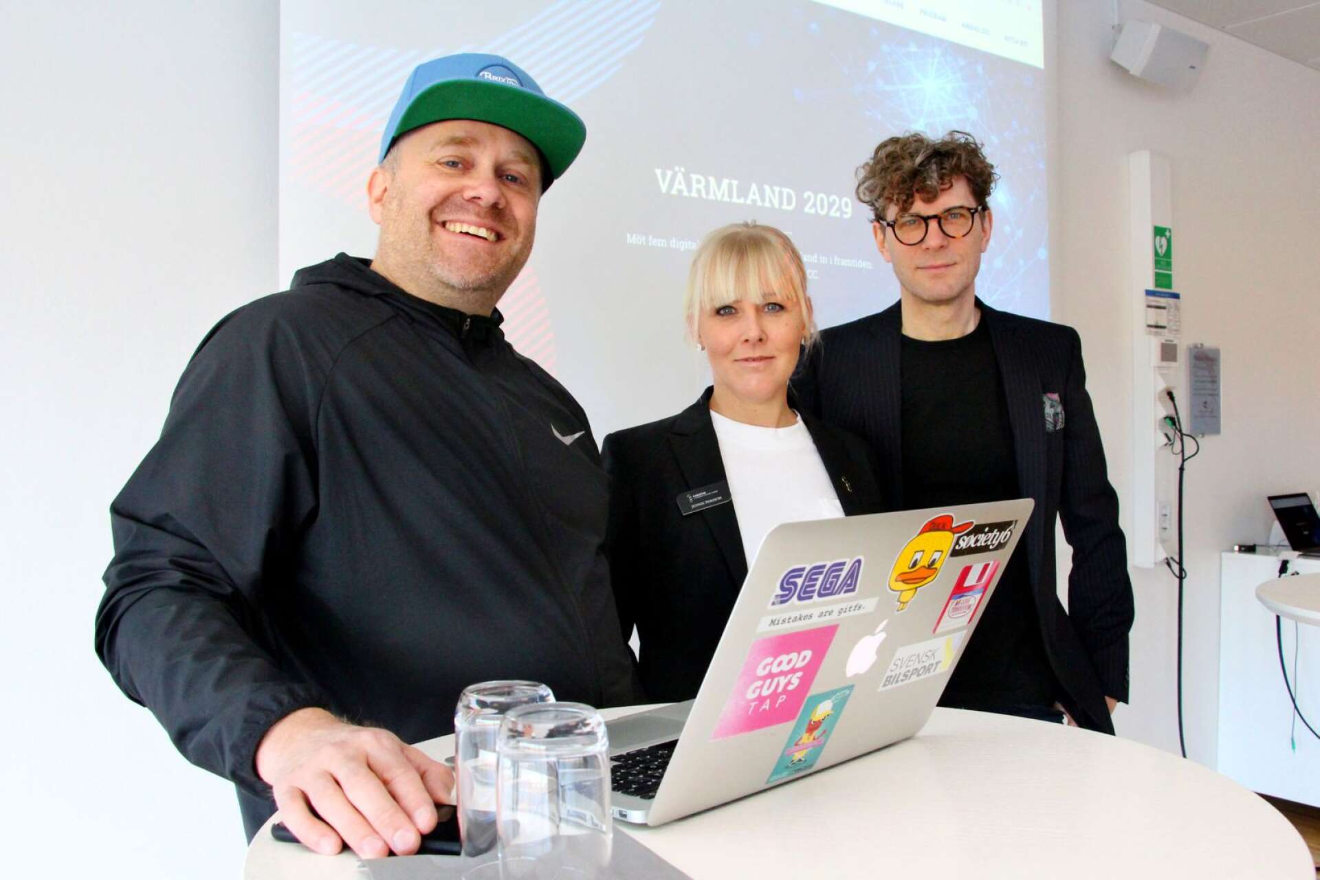 Andreas Stjärnhem, Sticky Beat, Jennie Persson, Karlstad CCC och Patrick Standfast, Karlstad Innovation Park. 