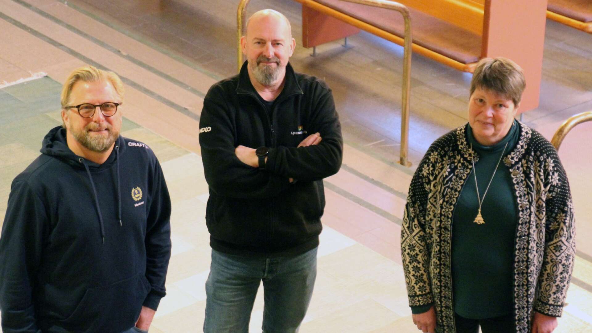 Jörgen Nordmarker, Stefan Ferger och Lena Skoting planerar årets konsert.