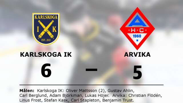 Karlskoga IK vann mot Arvika HC