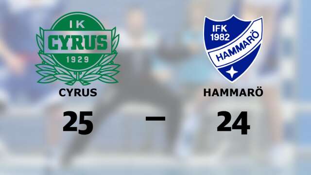 IK Cyrus vann mot IFK Hammarö