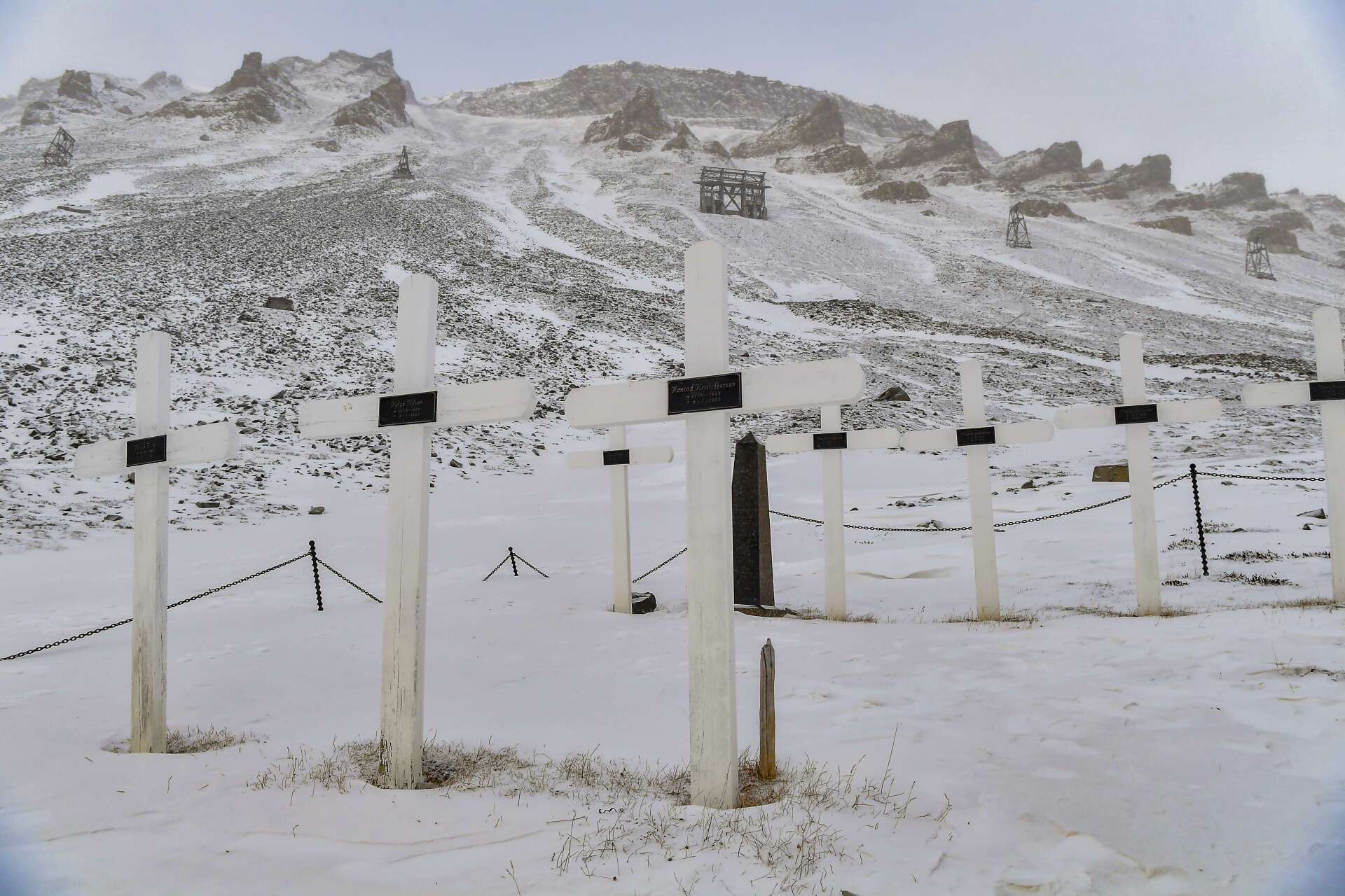 I Longyearbyen på norska Svalbard hotades den gamla gravplatsen av jordskred i klimatförändringarnas spår och man fick börja planera för en ny kyrkogård. Arkivbild.