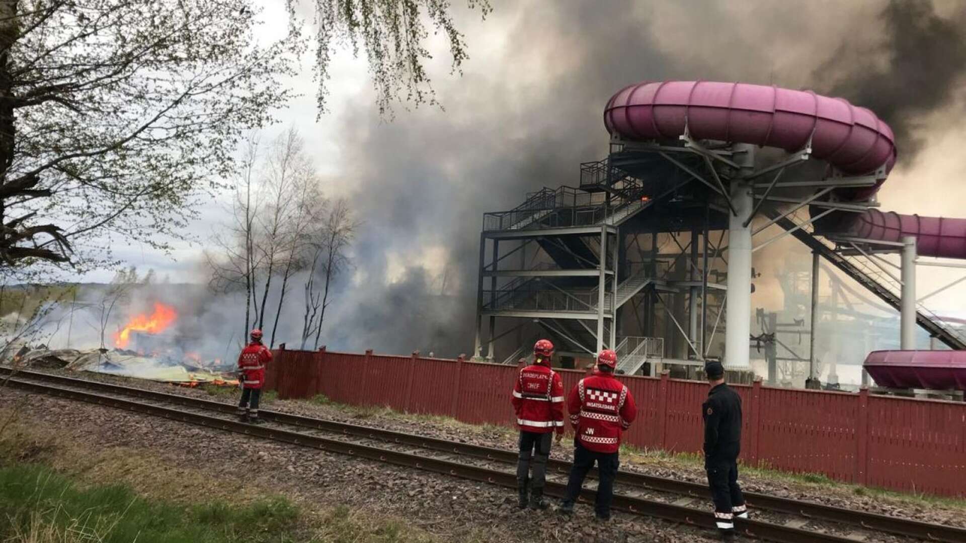 Stora skador på Sunne sommarland efter branden.