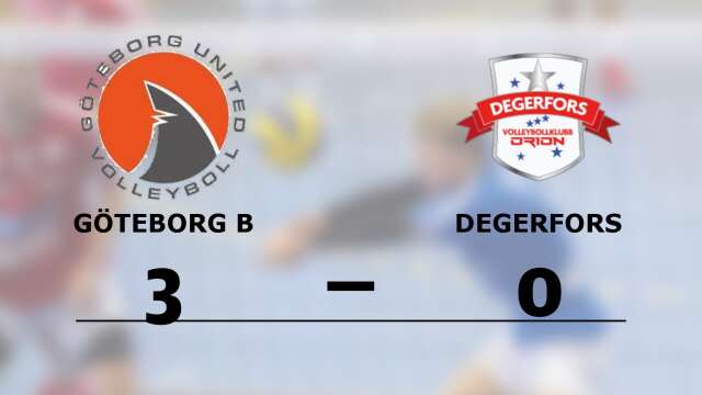 Göteborg volleyboll vann mot Degerfors Volley Orion