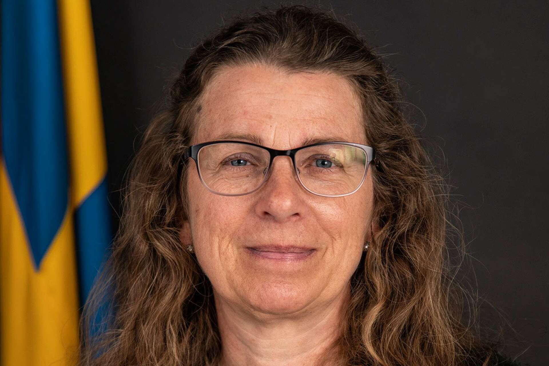 Lena Bogren, kommunikationschef på Skaraborgs flygflottilj.