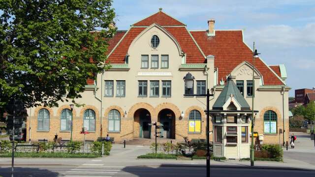 Mariestads järnvägsstation på Nygatan.