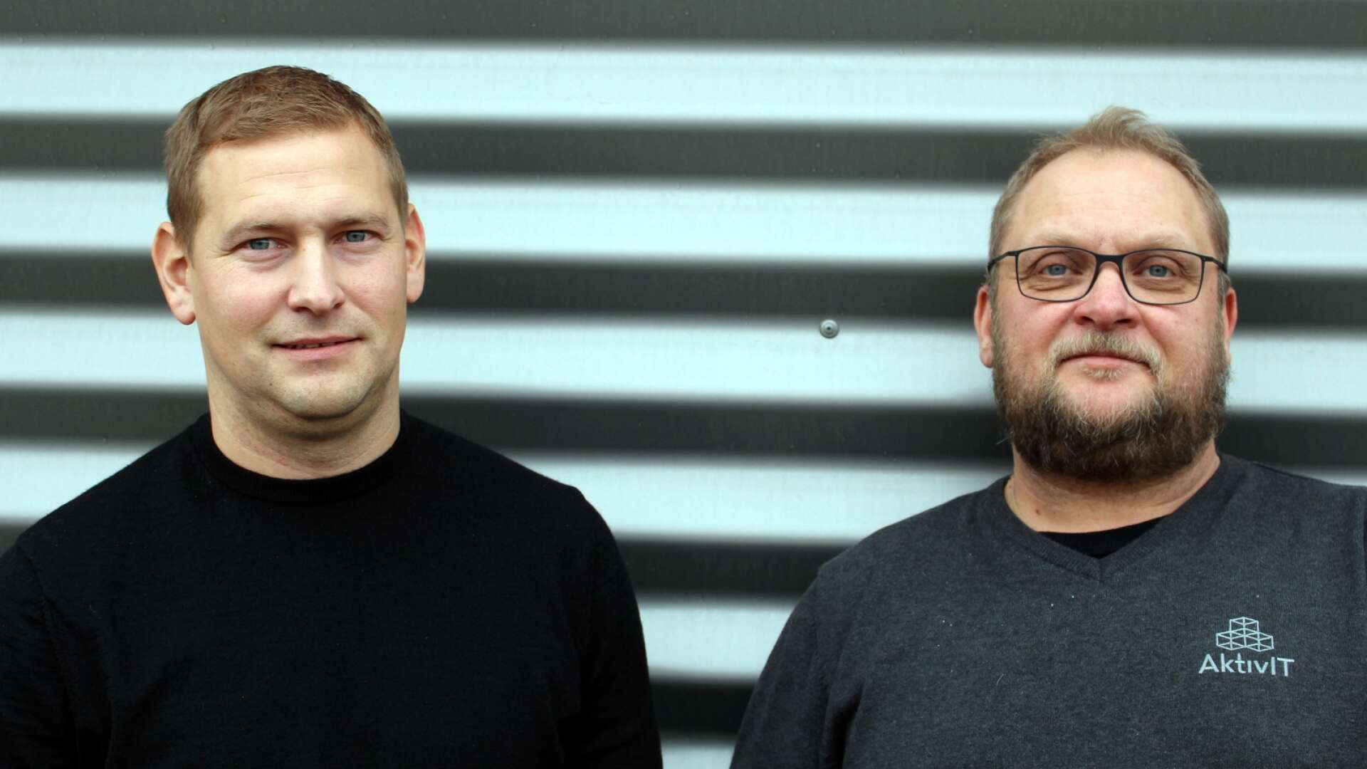 Tomas Björn och Peder Björklund på Aktiv IT är nöjda över det nya partnerskapet. Arkivfoto.