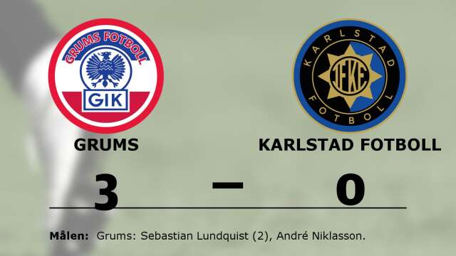 Grums IK Fotboll vann mot IF Karlstad Fotbollsutveckling
