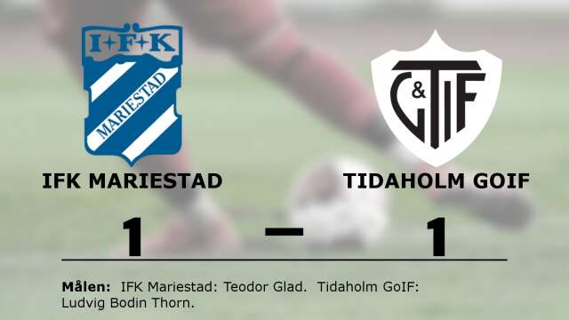 IFK Mariestad spelade lika mot Tidaholms GIF