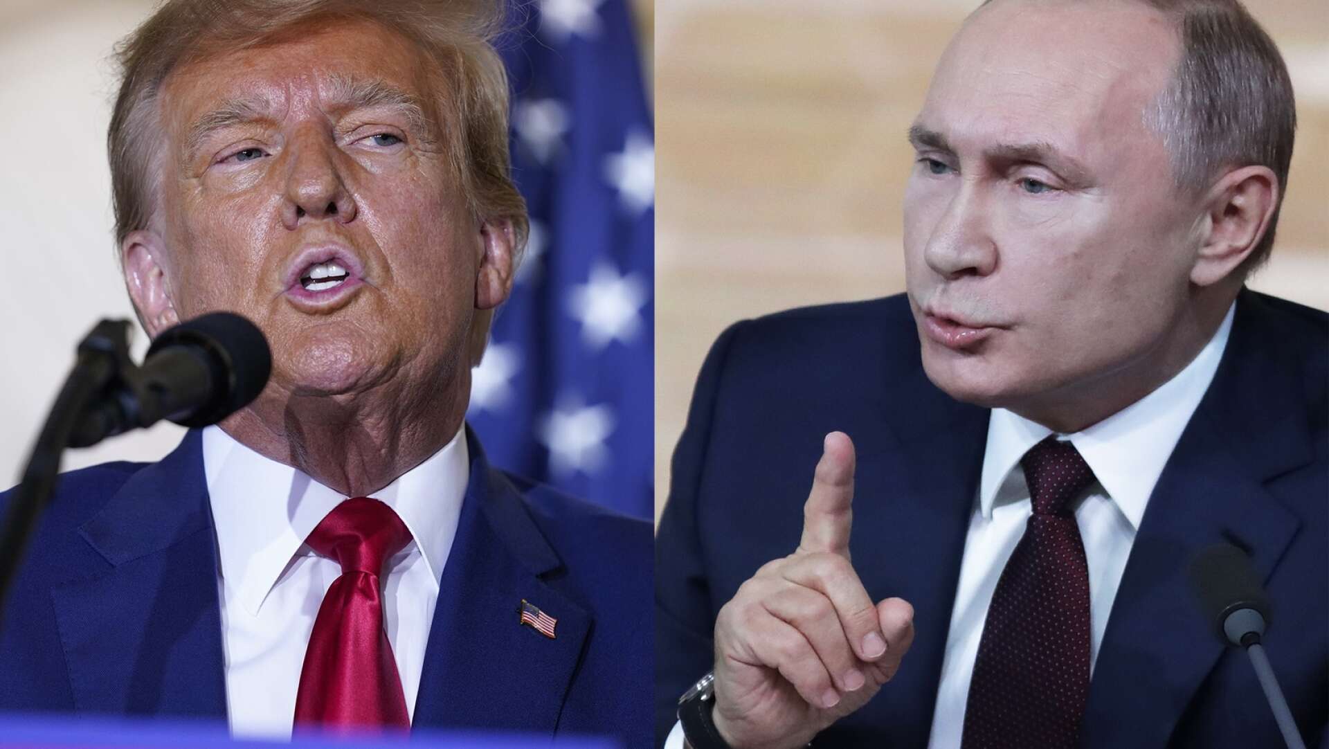 Donald Trump och Vladimir Putin. Två notoriska lögnare. 