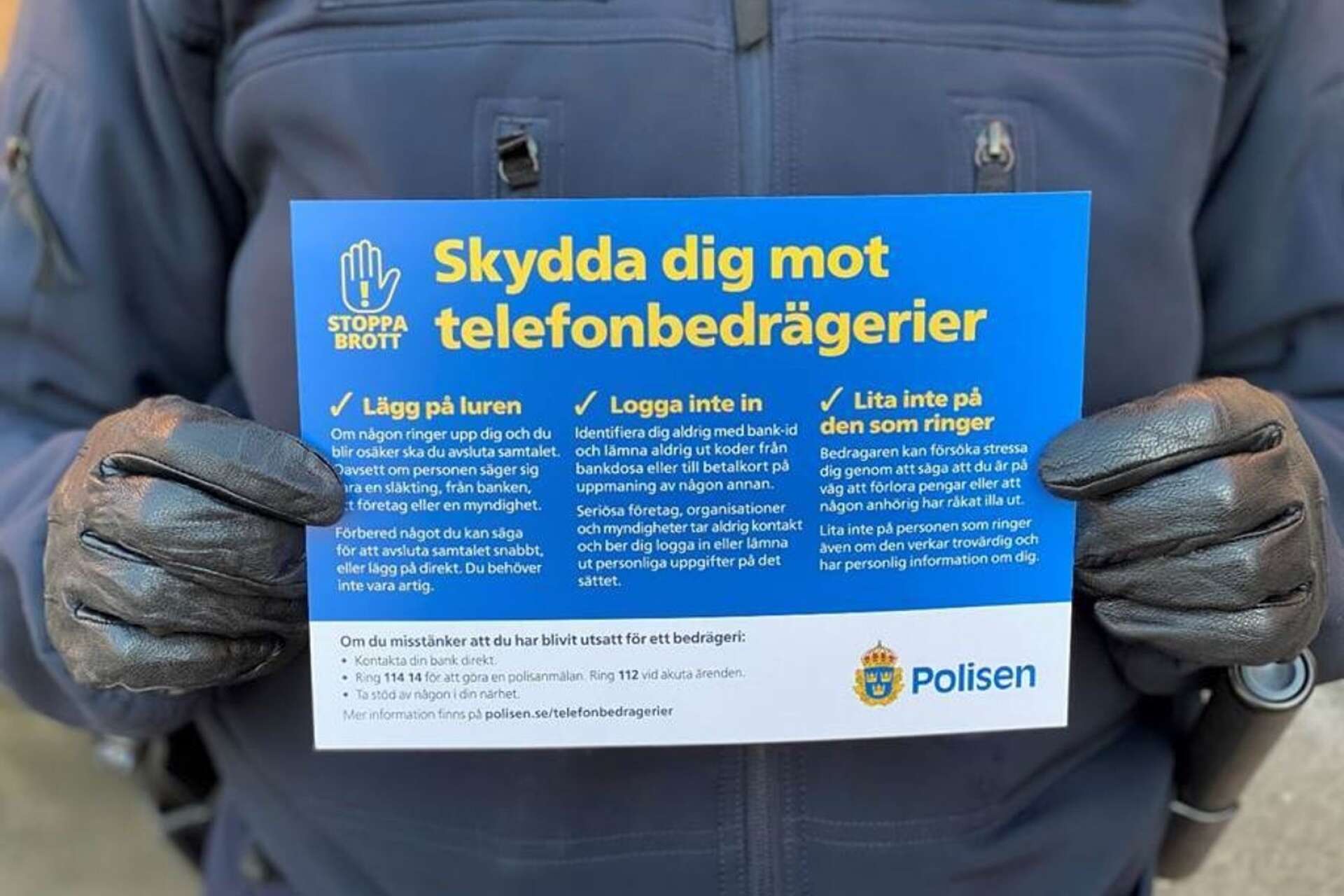 Polismyndigheten skickar nu ut vykort till alla medborgare som är 70 år och äldre i Sverige. På vykorten finns råd hur man undviker att bli lurad. 