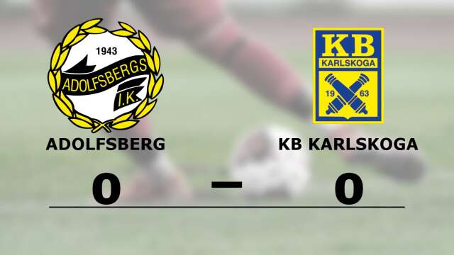 Adolfsbergs IK spelade lika mot KB Karlskoga