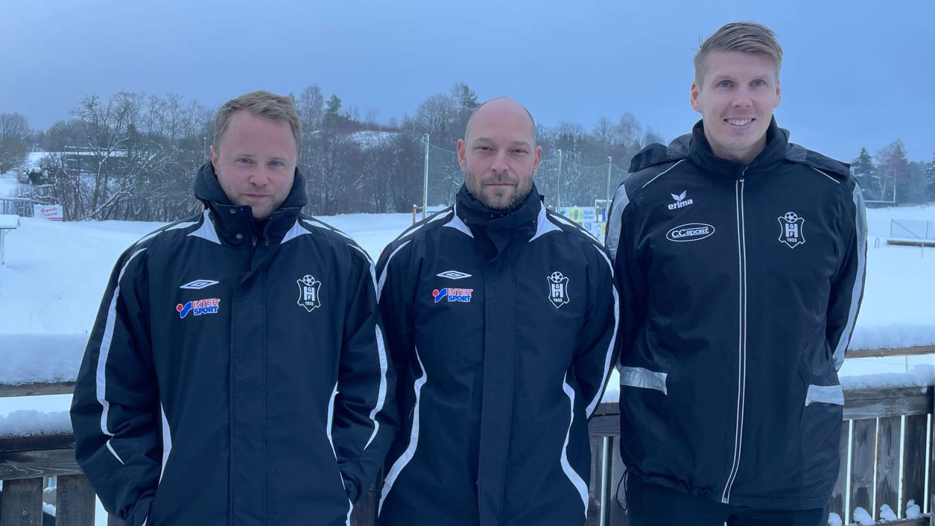 Ny tränartrio i Högsäters GF: Andreas Olsson, Simon Hermansson och Tommy Herlogsson.