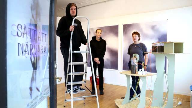 De möttes i ett konstprojekt i Brunsberg, Arvika. Nu ställer Marcus Wallström, Annie Jonasson och Johanna de Verdier ut på Konstfrämjandet i Karlstad. 