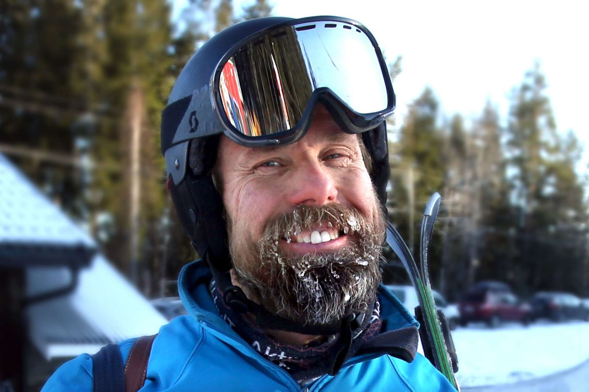 Niclas Tanhau, 52, var först ut i slalombacken på lördagen. 