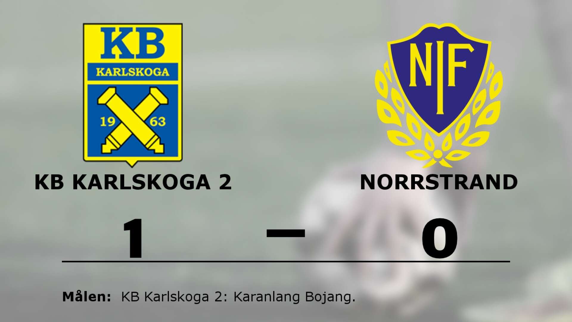 KB Karlskoga vann mot Norrstrands IF