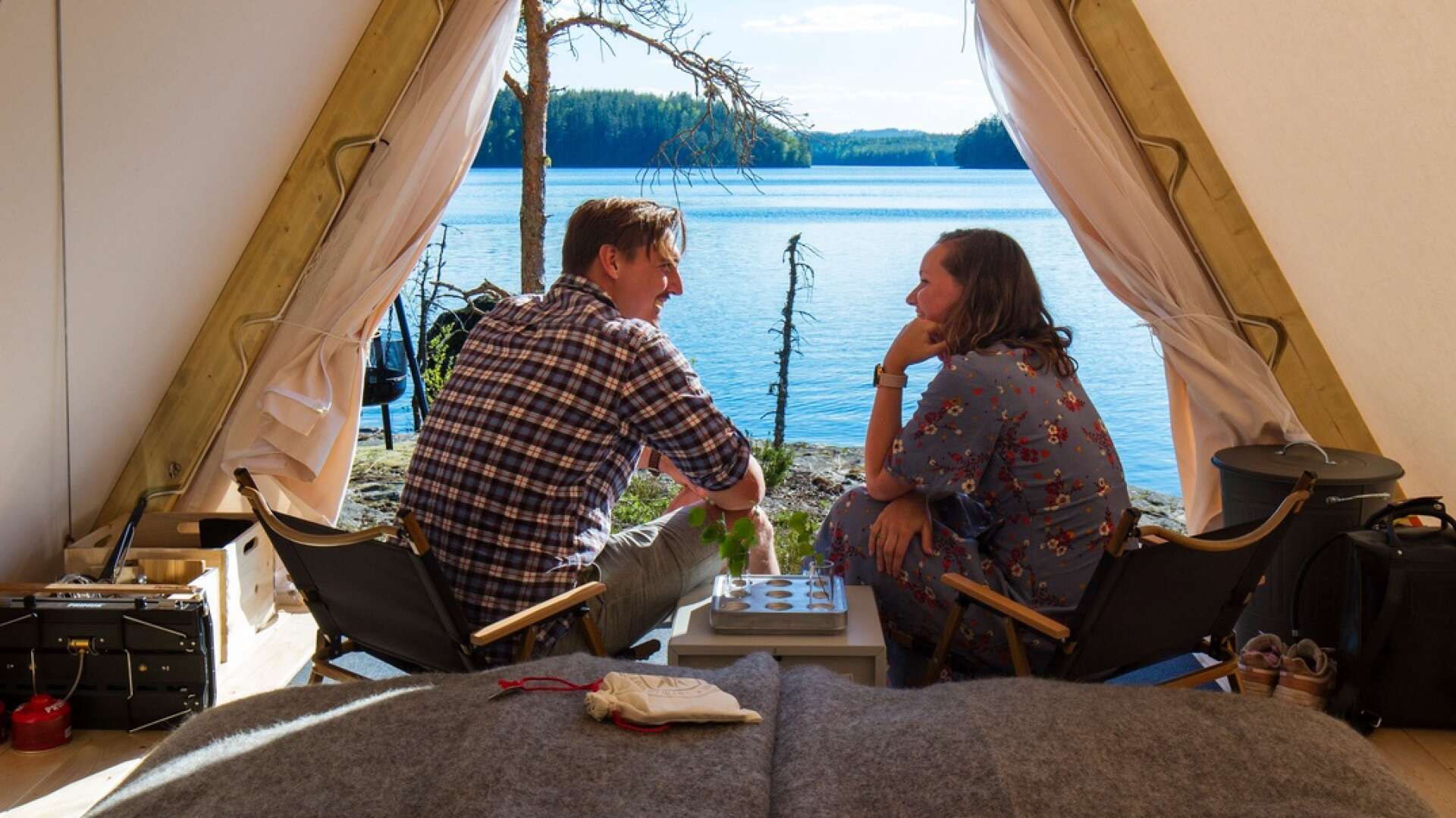 Happie camp erbjuder glamping, lyxig camping, i Värmland. 