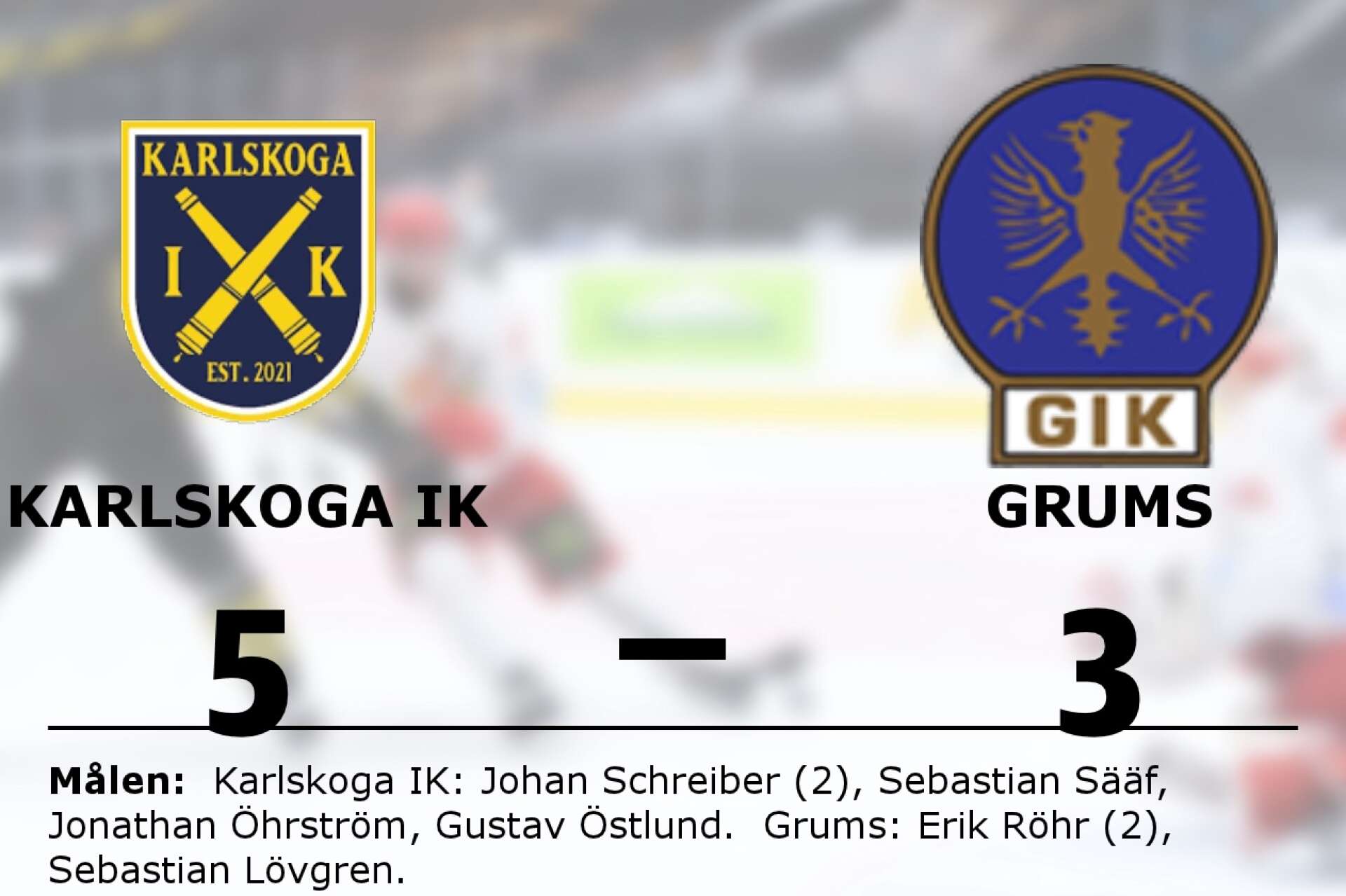 Karlskoga IK vann mot Grums IK Hockey