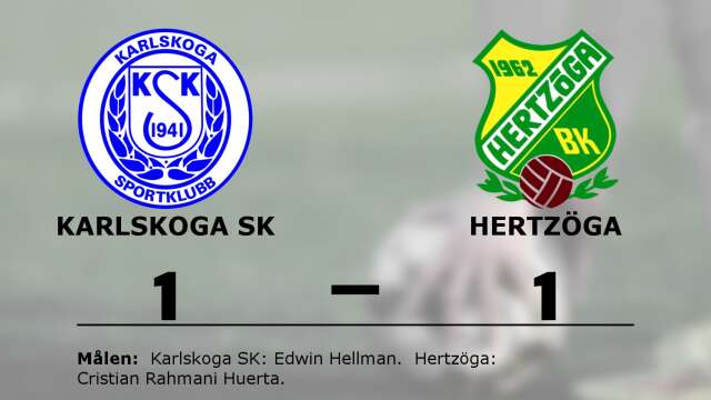Karlskoga SK spelade lika mot Hertzöga BK