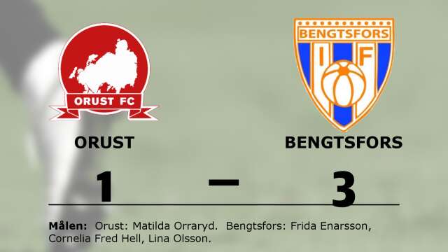 Orust FC förlorade mot Bengtsfors IF