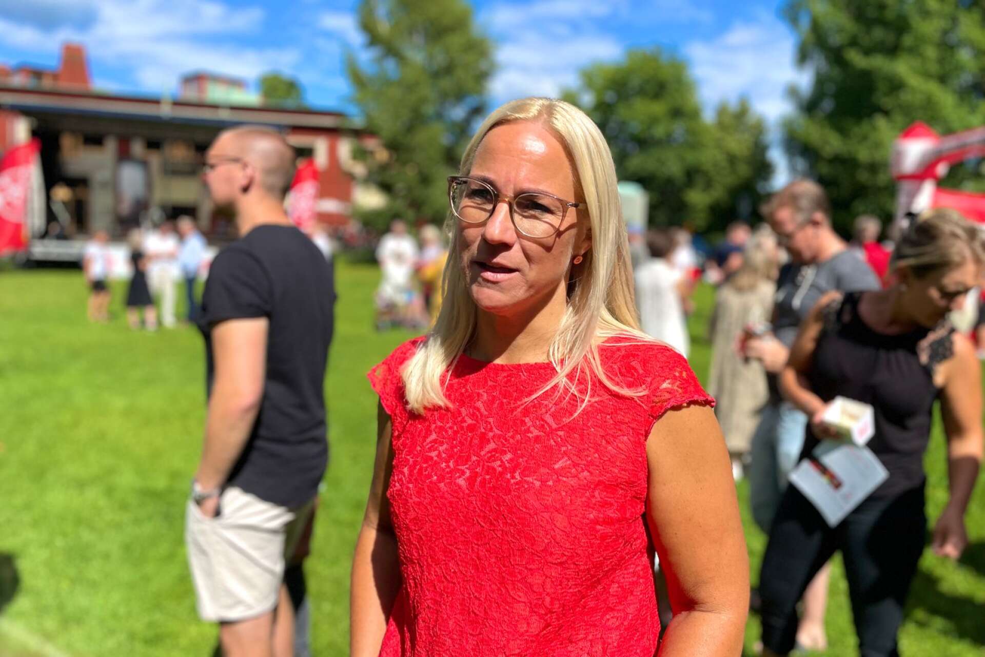 Under lördagen höll Socialdemokraterna valupptakt i museiparken i Karlstad. 