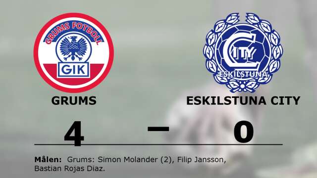 Grums IK Fotboll vann mot Eskilstuna City FK
