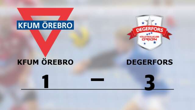 KFUM Örebro förlorade mot Degerfors Volley Orion