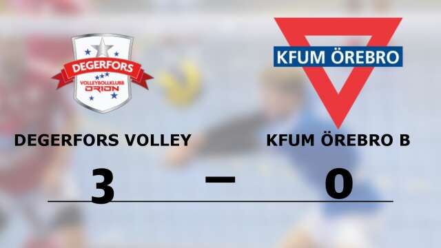 Degerfors Volley Orion vann mot KFUM Örebro
