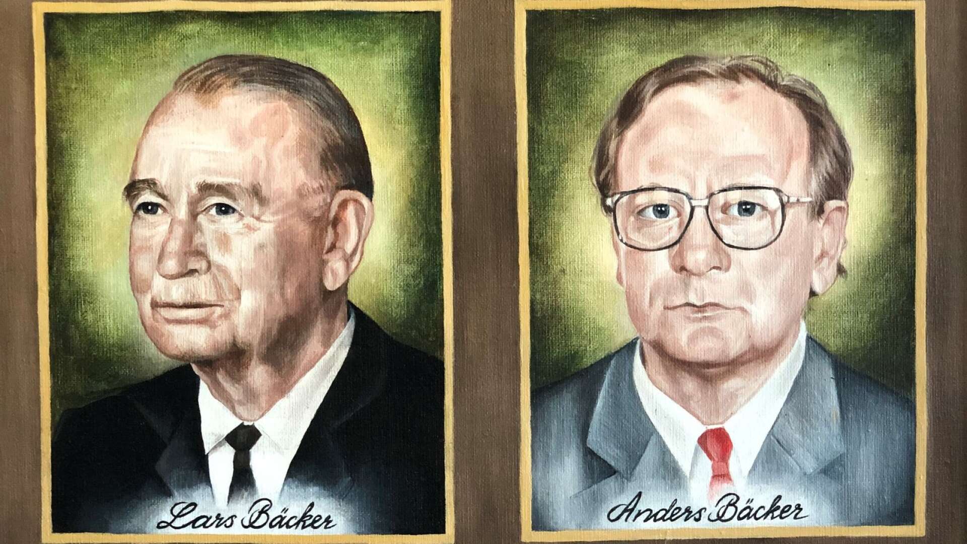 Porträtt av klubbens grundaren, Lars och Anders Bäcker.