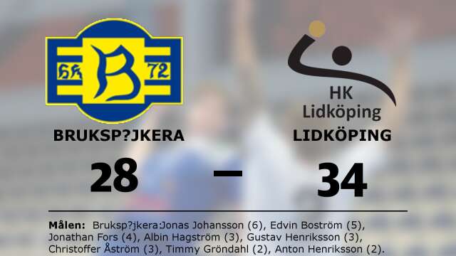 HK Brukspôjkera förlorade mot HK Lidköping