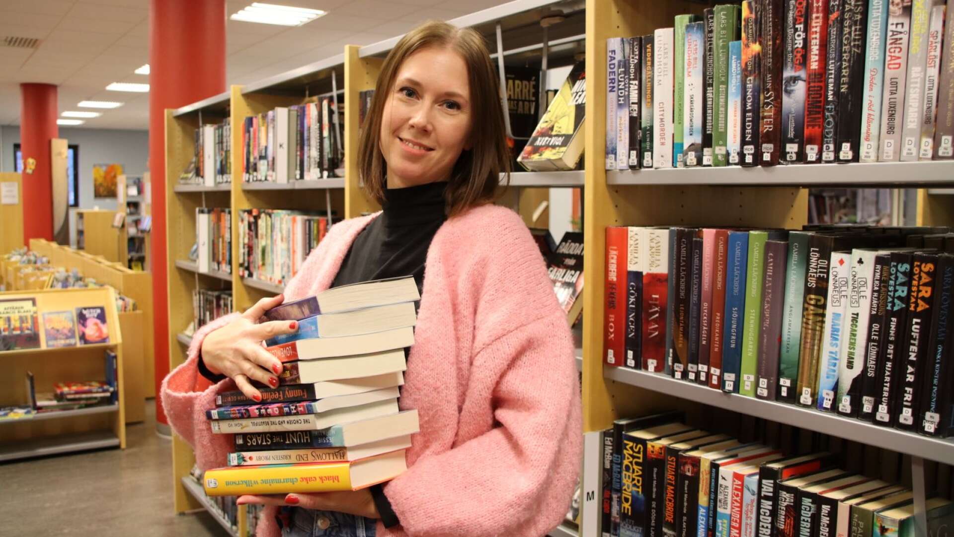 Sandra Bood, bibliotekarie på Filipstads bibliotek. 
