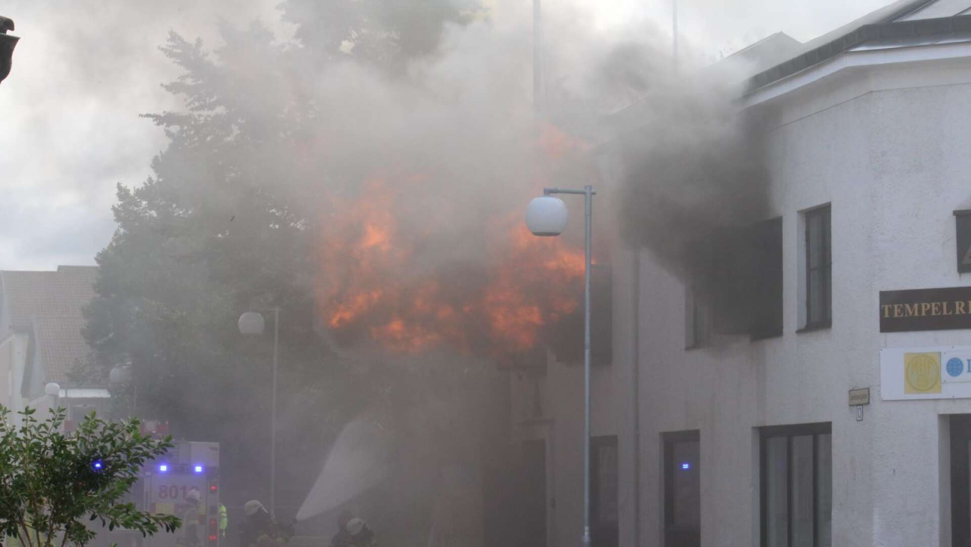 På morgonen den 14 augusti larmades räddningstjänsten om en brand på Spelmansgatan.