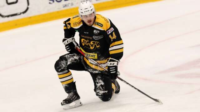 William Frödelius gjorde Tibro IK:s första seriemål den här säsongen. Det räckte inte till poäng. Trollhättans HC vände till seger i seriepremiären i Hockeytrean.