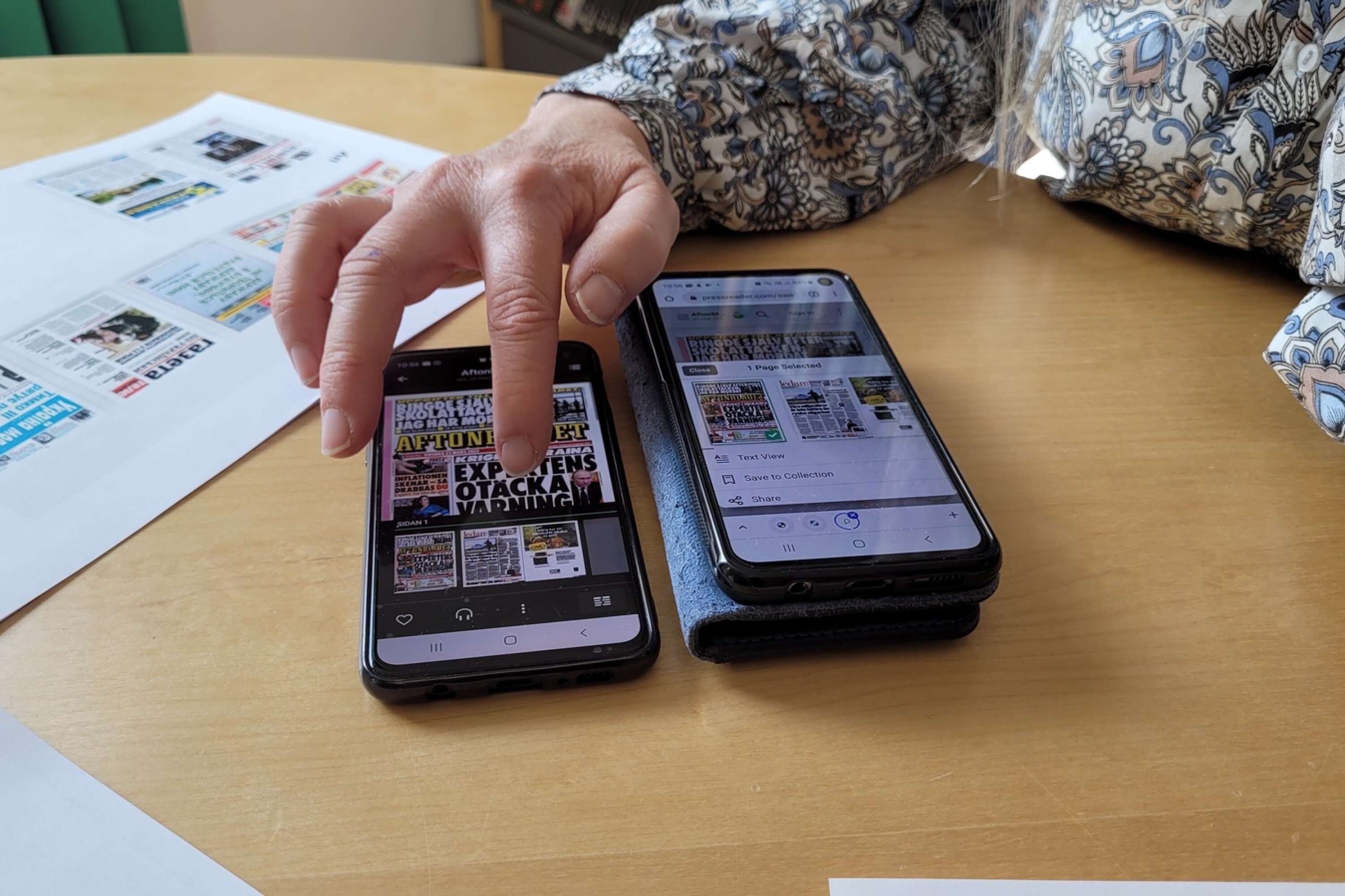 Smidigt och lätt kan man läsa runt 7 000 olika tidningar i sin mobiltelefon.