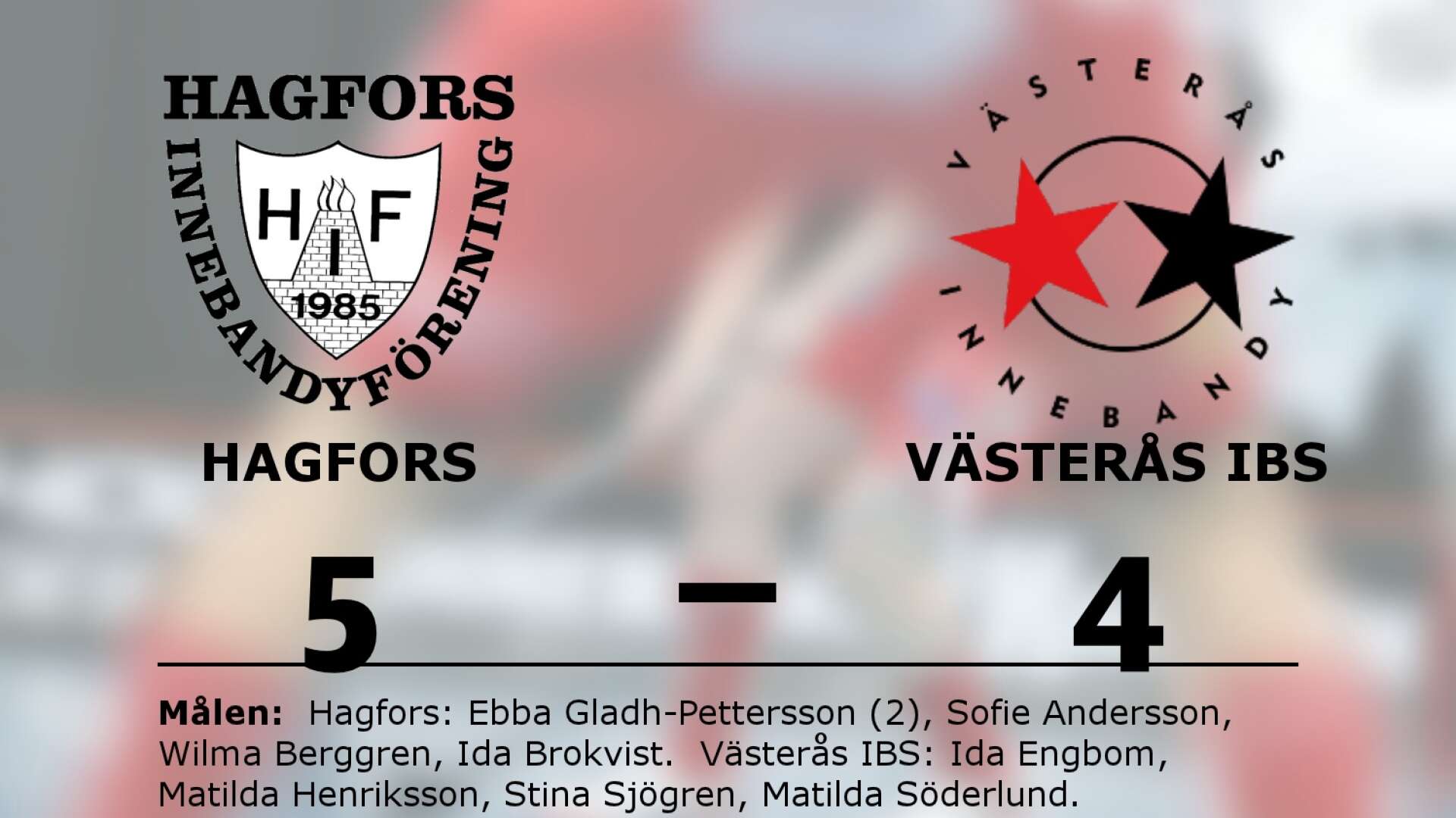 Hagfors vann mot Västerås IBS