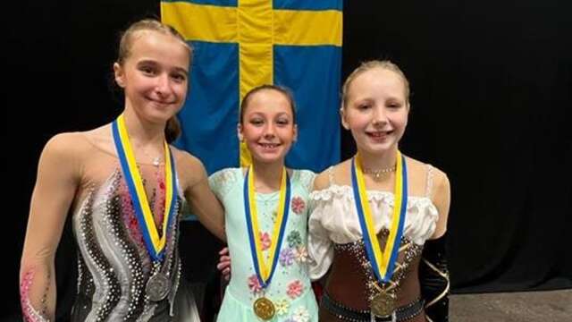 Hanne Trulsson, Nora Coppens och Hedda Hedström var på pallen i klassen flickor ungdom 13 år när Tibropokalen avgjordes. 