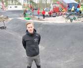 Alexander Wetterhall ser fram emot att den nya pump track-banan i Skara ska bli klar. Han hoppas att SM ska avgöras i Skara i juli.