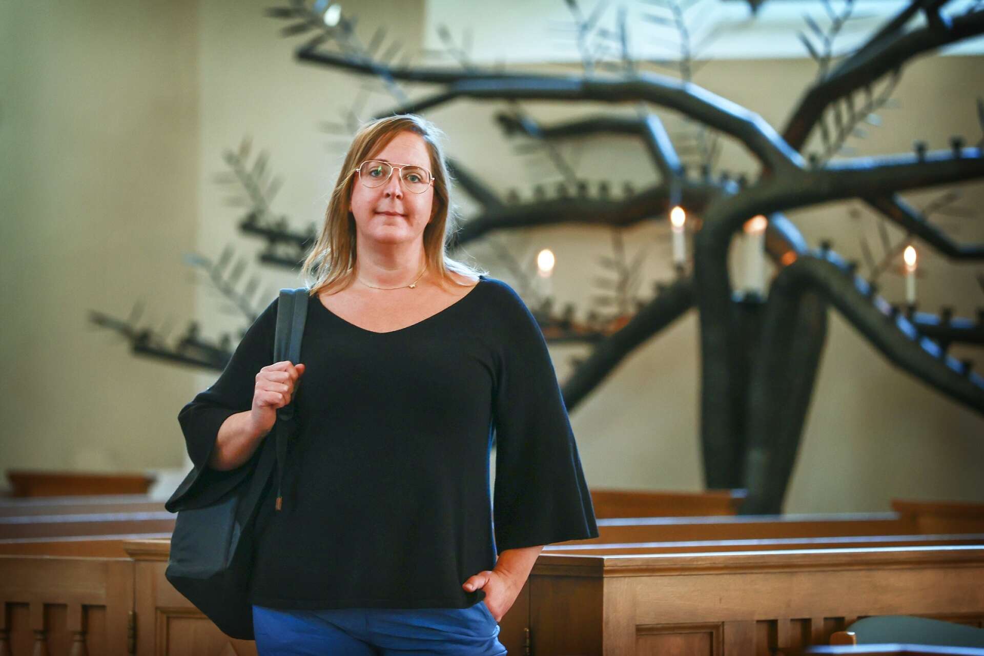 Kyrkopolitikern Lina Larhult (S) säger att det var en sorg att stänga två kyrkor i Karlstad.