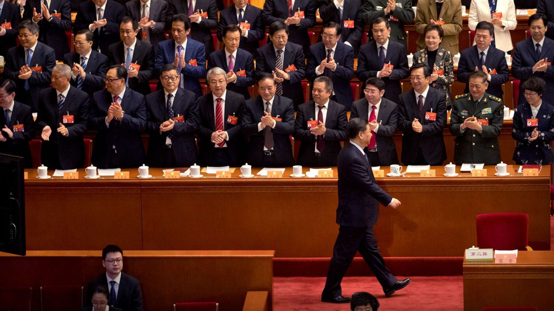 Xi Jinping under kommunistpartiets kongress i oktober. Hans tankar om socialism är nu inskrivna i landets grundlagar.