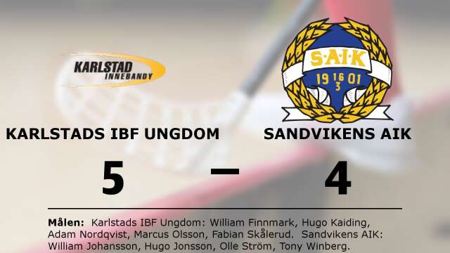 Karlstad IBF Ungdom vann mot Sandvikens AIK