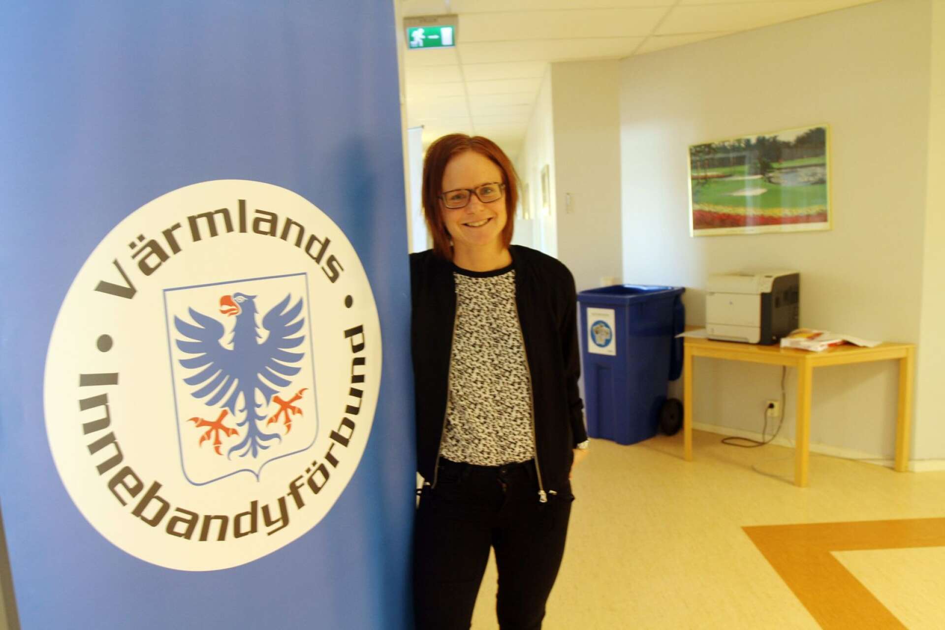 Camilla Olsson, kanslichef Värmlands innebandyförbund kunde presentera en nyhet under tisdagen.