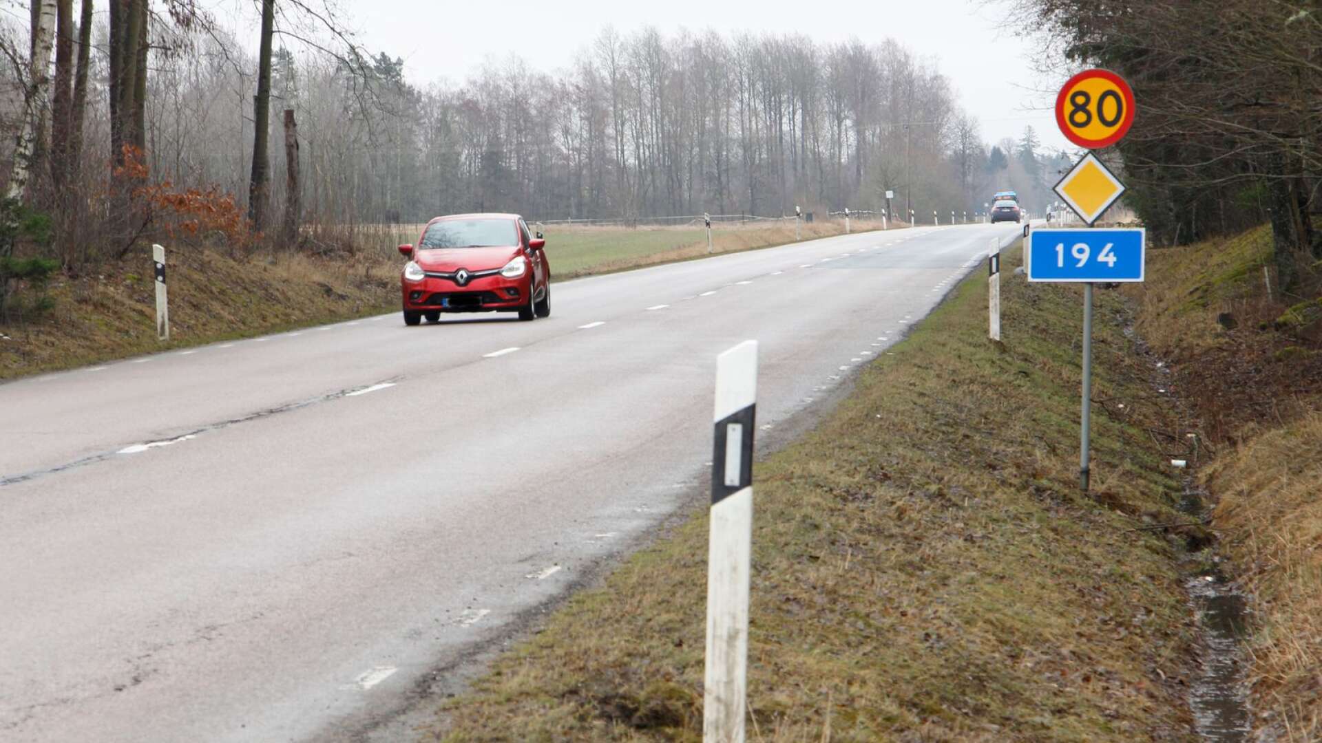 På väg 194 mellan Huseby och Värsås inträffade 32 olyckor under 2018.